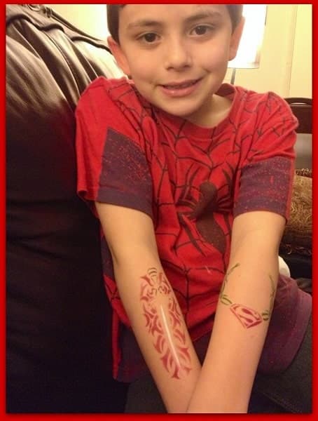 Airbrush tattoo application